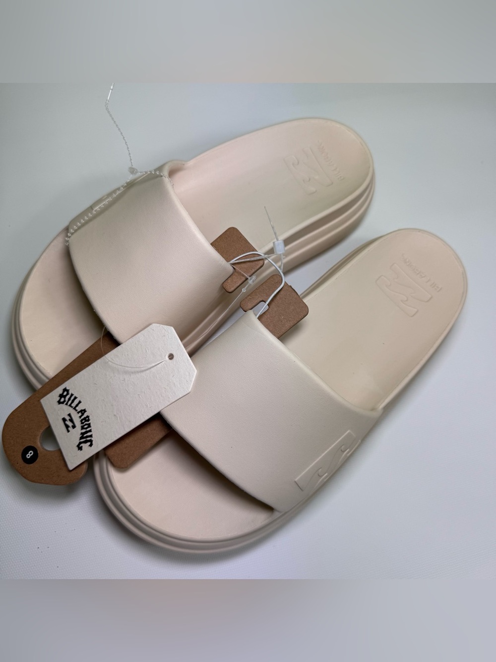 Billabong - Biege Cushion Slides Sandals Size 8 NWT